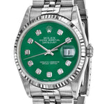 Pre-Owned Rolex Datejust 36mm Green Dial Luxury Watch - View 5