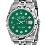Pre-Owned Rolex Datejust 36mm Green Dial Luxury Watch - View 6
