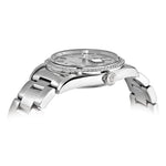Certified pre-owned Rolex Datejust 36mm silver dial watch, dial close-up view.