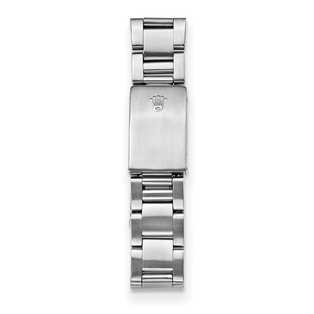 Certified pre-owned Rolex Datejust 36mm silver dial watch, bracelet detail view.