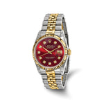Pre-Owned Rolex Datejust 36mm Red Dial Luxury Watch