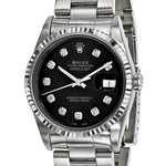Pre-Owned Rolex Datejust 36mm Black Dial Luxury Watch - View 6
