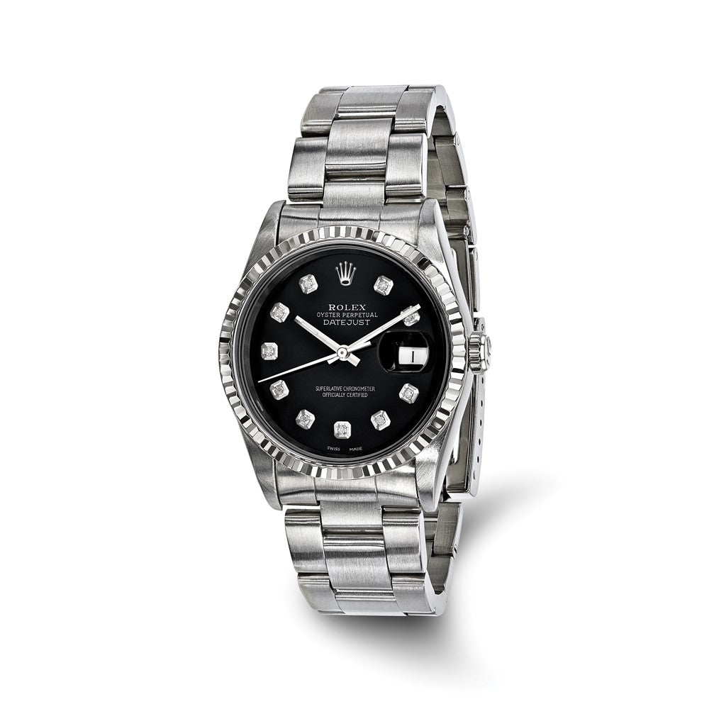 Pre-Owned Rolex Datejust 36mm Black Dial Luxury Watch