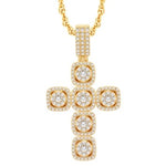 14 Karat Yellow Gold 4.00 Carat Diamonds Latin Cross HipHop Pendant-1025118-YG - Picasso Gold & Diamond Jewelry