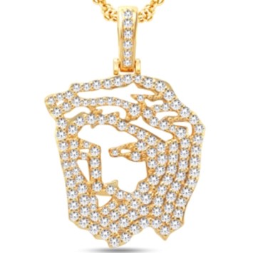 14 Karat Yellow Gold 1.75 Carat Diamonds Jesus HipHop Pendant-1025204-YG - Picasso Gold & Diamond Jewelry