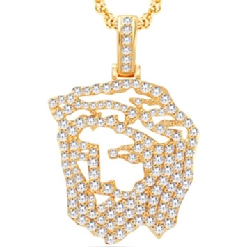 14 Karat Yellow Gold 3.50 Carat Diamonds Jesus HipHop Pendant-1025206-YG - Picasso Gold & Diamond Jewelry