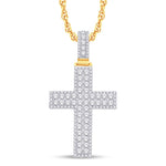 14 Karat Yellow Gold 4.00 Carat Diamonds Latin Cross HipHop Pendant-1025393-YG - Picasso Gold & Diamond Jewelry
