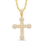 14 Karat Yellow Gold 1.33 Carat Diamonds Latin Cross HipHop Pendant-1025409-YG - Picasso Gold & Diamond Jewelry
