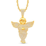 14 Karat All Yellow Gold 2.85 Carat Diamonds Angel HipHop Pendant-1025434-ALY - Picasso Gold & Diamond Jewelry