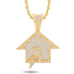 10 Karat All Yellow Gold 1.05 Carat Diamonds House HipHop Pendant - Picasso Gold & Diamond Jewelry