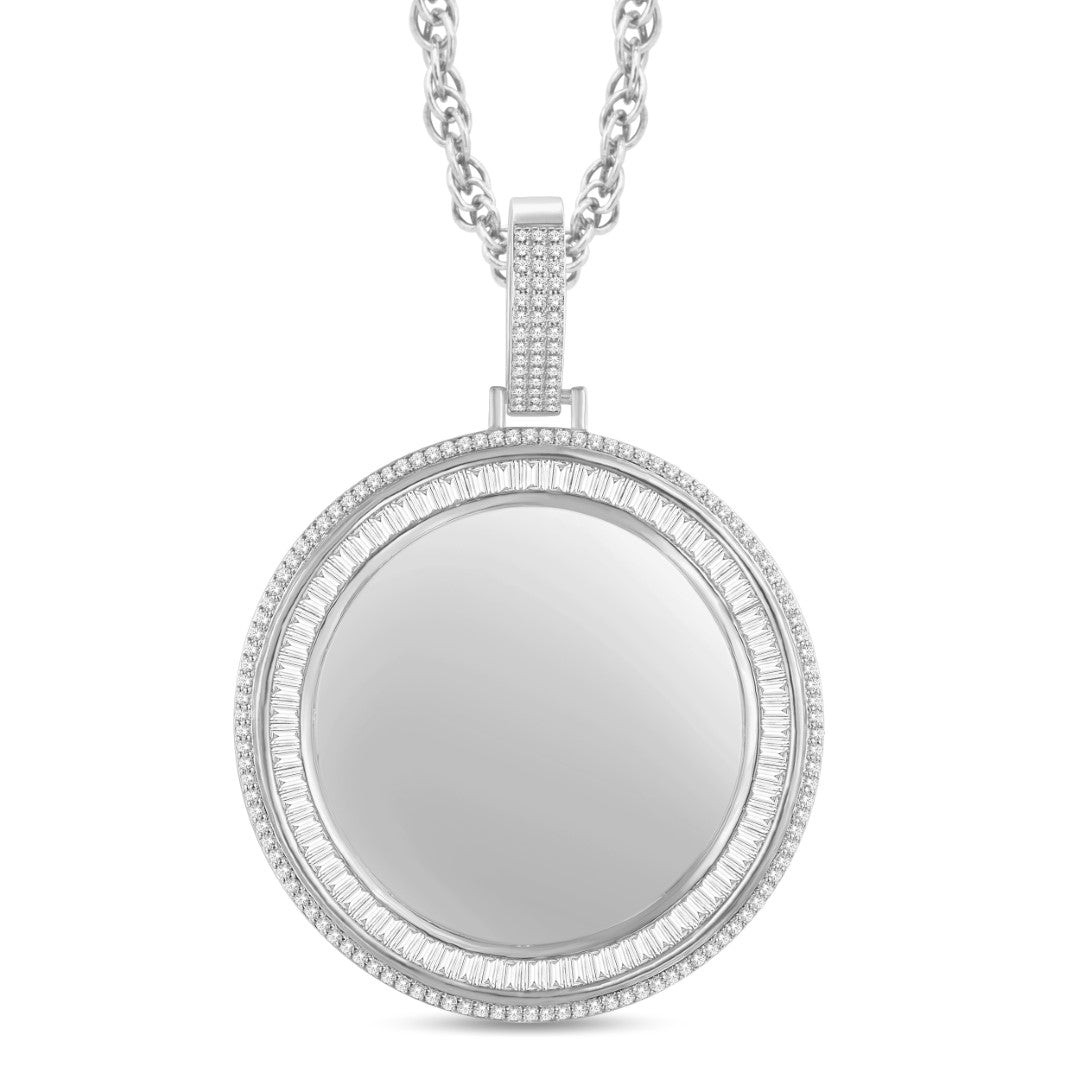 10 Karat White Gold 1.50 Carat Diamonds Round Memory Charms HipHop Pendant-1026074-WG - Picasso Gold & Diamond Jewelry