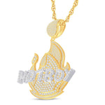 10K Yellow Gold 1.00 Carat Diamond Hot Boy Hip Hop Pendant | Iced Out Bling - Picasso Gold & Diamond Jewelry