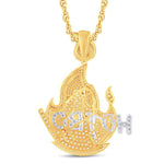 10K Yellow Gold 1.00 Carat Diamond Hot Boy Hip Hop Pendant | Iced Out Bling - Picasso Gold & Diamond Jewelry