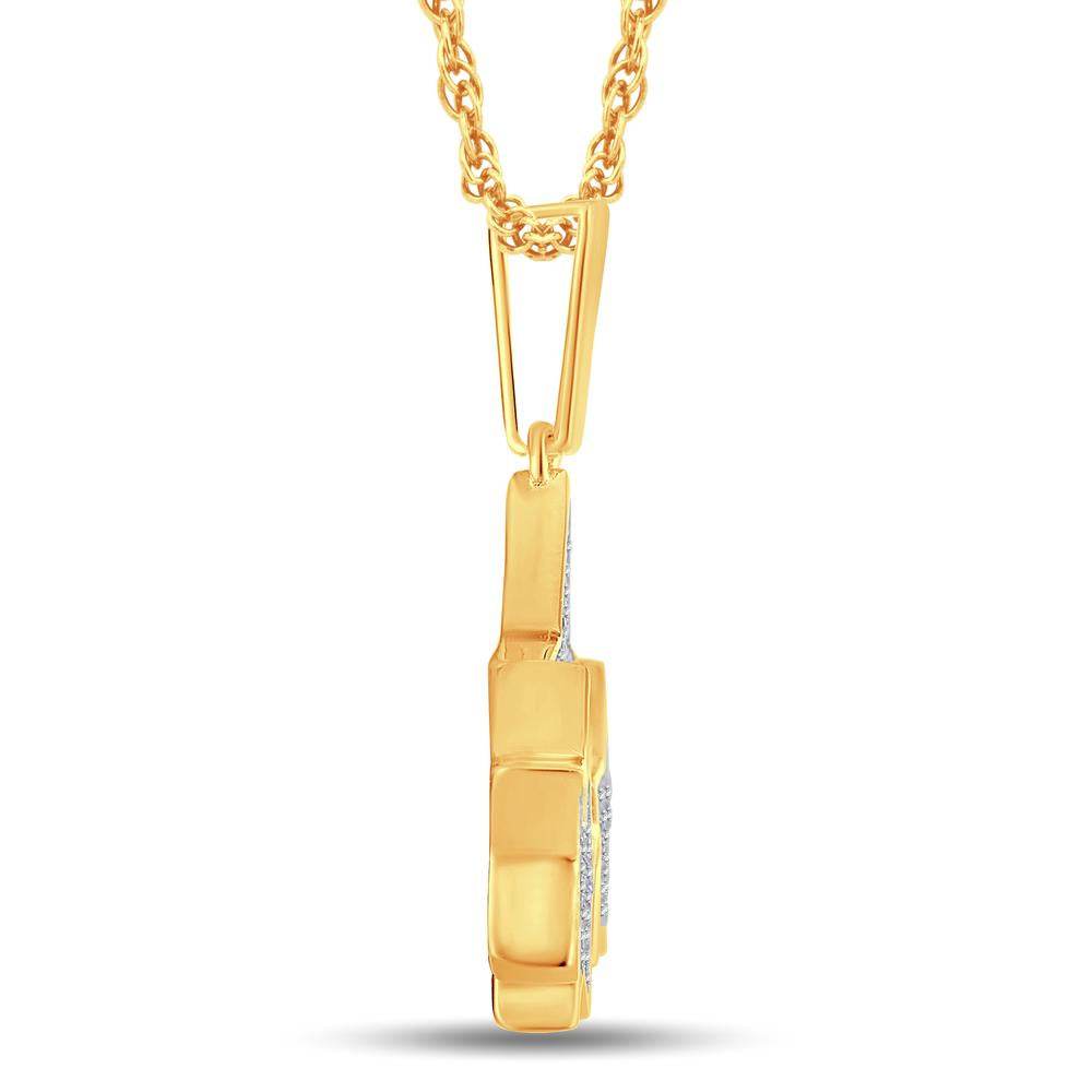 10K Yellow Gold Hip Hop Star Pendant with 0.36 Carat Diamonds | Men's Diamond Jewelry
