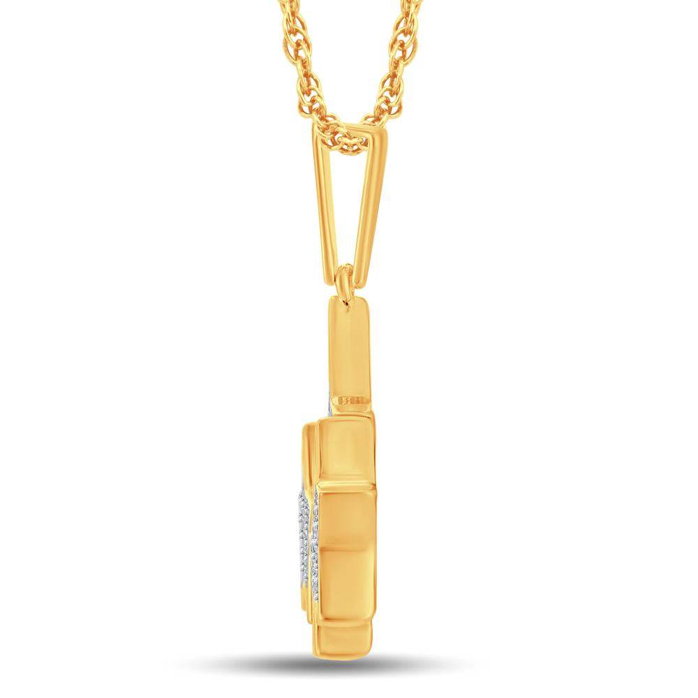 10K Yellow Gold Hip Hop Star Pendant with 0.36 Carat Diamonds | Men's Diamond Jewelry