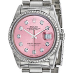 Pre-Owned Rolex Datejust 36mm Pink Dial Luxury Watch - View 4