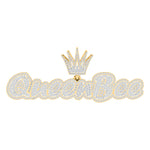 10 Karat Yellow Gold 1.63 Carat Diamonds Queen Bee HipHop Pendant - Picasso Gold & Diamond Jewelry