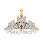 10 Karat Yellow Gold 1.25 Carat Diamonds 3Wolfpack HipHop Pendant-1027136-YG - Picasso Gold & Diamond Jewelry