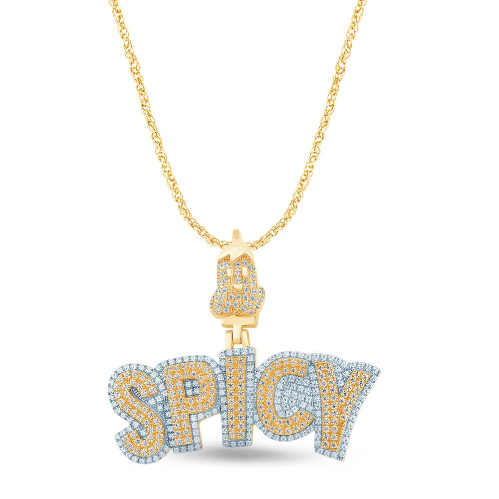 10 Karat Yellow Gold 1.00 Carat Diamonds Spicy HipHop Pendant-1029596-YG - Picasso Gold & Diamond Jewelry