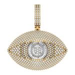 10 Karat Yellow Gold 3.18 Carat Diamonds Eye HipHop Pendant-1030006-YG - Picasso Gold & Diamond Jewelry