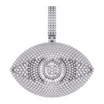 14 Karat White Gold 3.12 Carat Diamonds Evil Eye HipHop Pendant Charm-1030019-WG - Picasso Gold & Diamond Jewelry