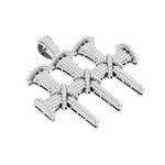10 Karat White Gold 2.50 Carat Diamonds Latin Cross HipHop Pendant-1030038-WG - Picasso Gold & Diamond Jewelry
