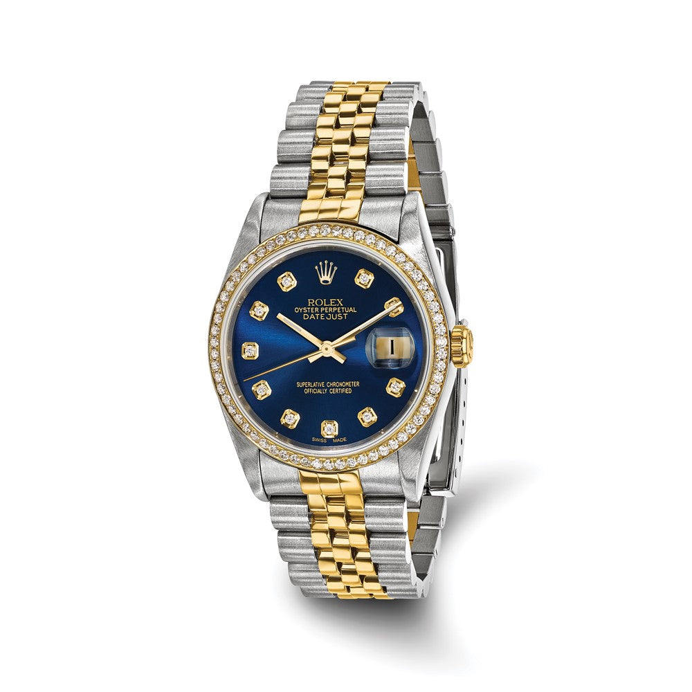 Pre-Owned Rolex Datejust 36mm Blue Dial Luxury Watch