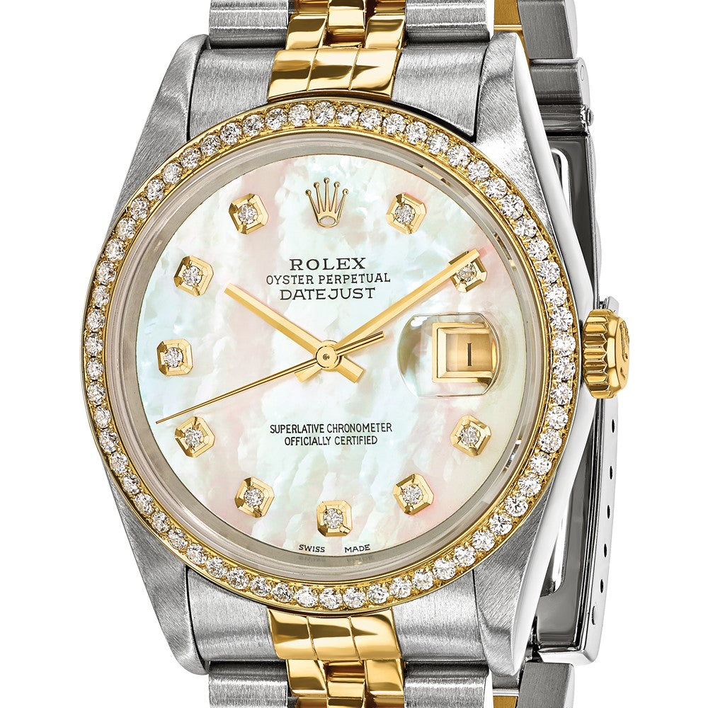 Pre-Owned Rolex Datejust 36mm Mother of Pearl Dial Luxury Watch - View 6