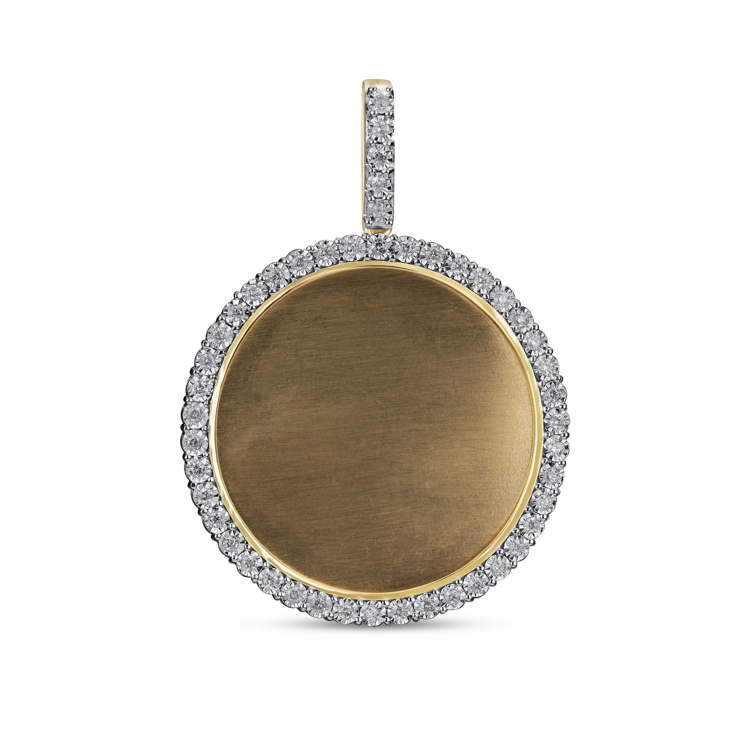 10KT 0.60-0.67CT D-Memory Pendant with Plate - Picasso Gold & Diamond Jewelry