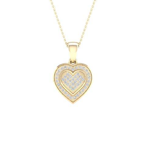 10K 0.15CT D-"HEART CHARM" - Picasso Gold & Diamond Jewelry