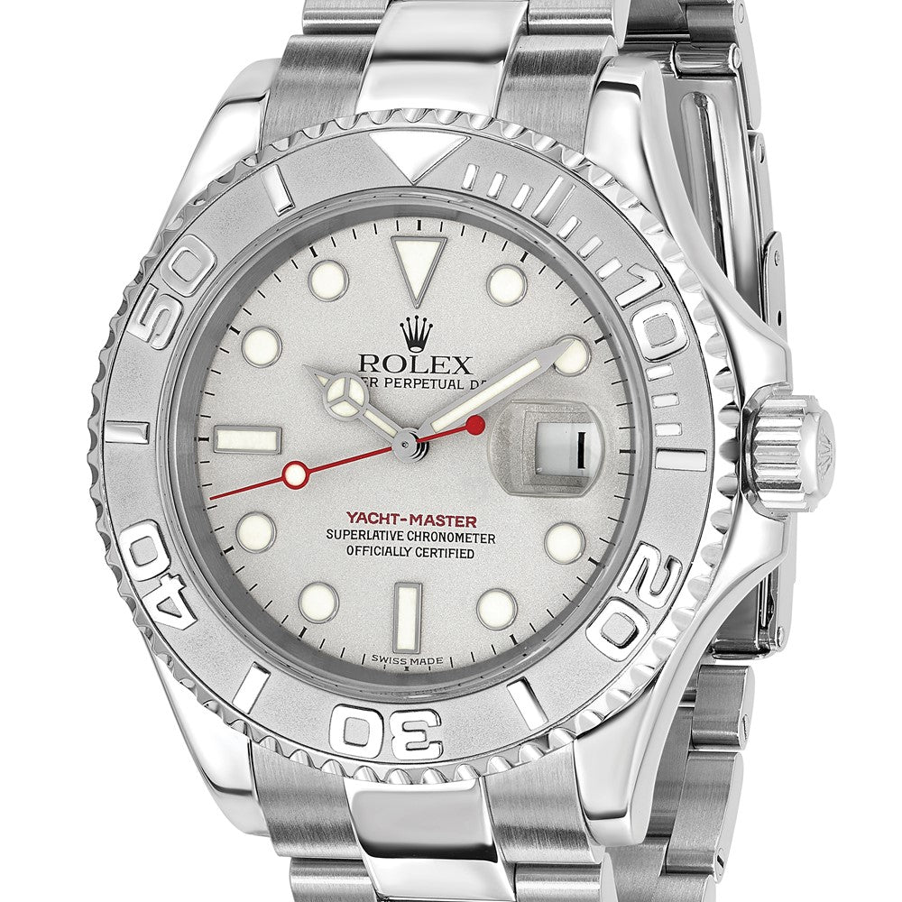 Pre-Owned Rolex Yacht-Master 40mm Silver Dial Luxury Watch - View 5