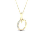 10K 0.04CT D-LADIES INITIAL "O" - Picasso Gold & Diamond Jewelry