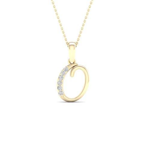 10K 0.04CT D-LADIES INITIAL "O" - Picasso Gold & Diamond Jewelry