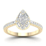 Timeless Glamour: 14K 0.90CT D-Ladies Rings - Picasso Gold & Diamond Jewelry