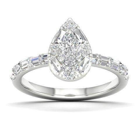 14K Gold 0.90CT D-Certified Diamond Ring | Timeless Elegance and Brilliance - Picasso Gold & Diamond Jewelry