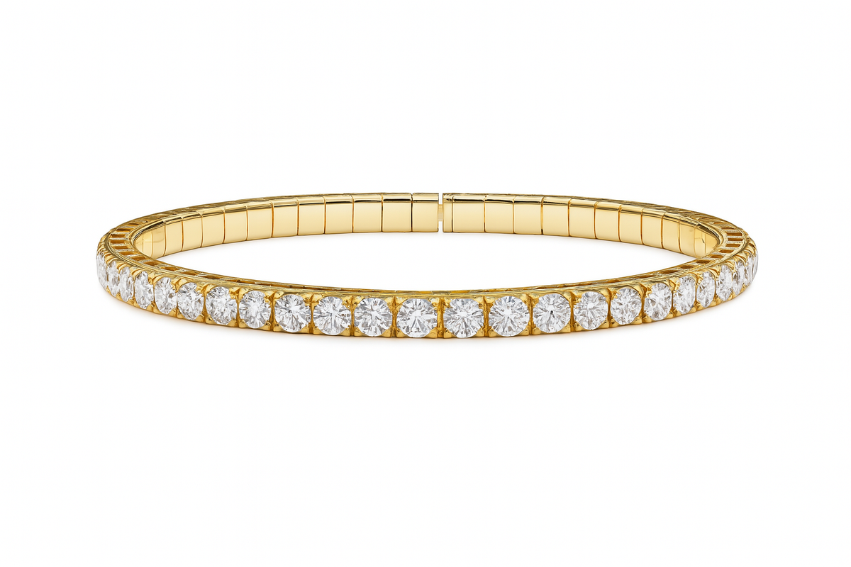 10 Carat Lab Grown VS Diamonds Bracelet (Stretchable) Custom Made - Picasso Gold & Diamond Jewelry