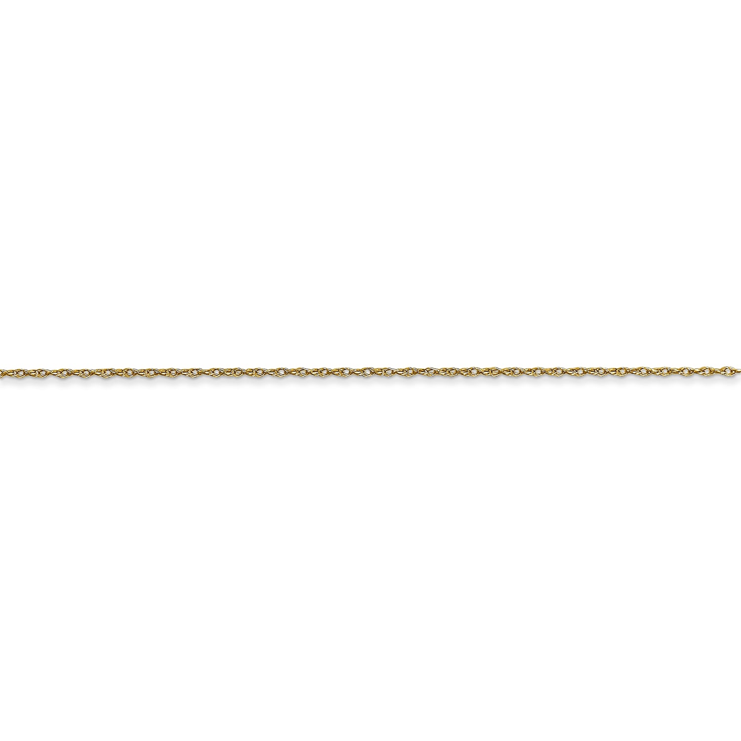 10k .5mm Carded Cable Rope Chain