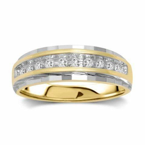 Sleek Sophistication: 10K 0.24-0.27CT D-Men's Bands - Picasso Gold & Diamond Jewelry