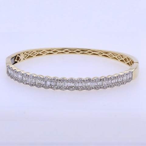 Captivating Brilliance: 10K 2.41-2.45CT D-Bangle - Picasso Gold & Diamond Jewelry