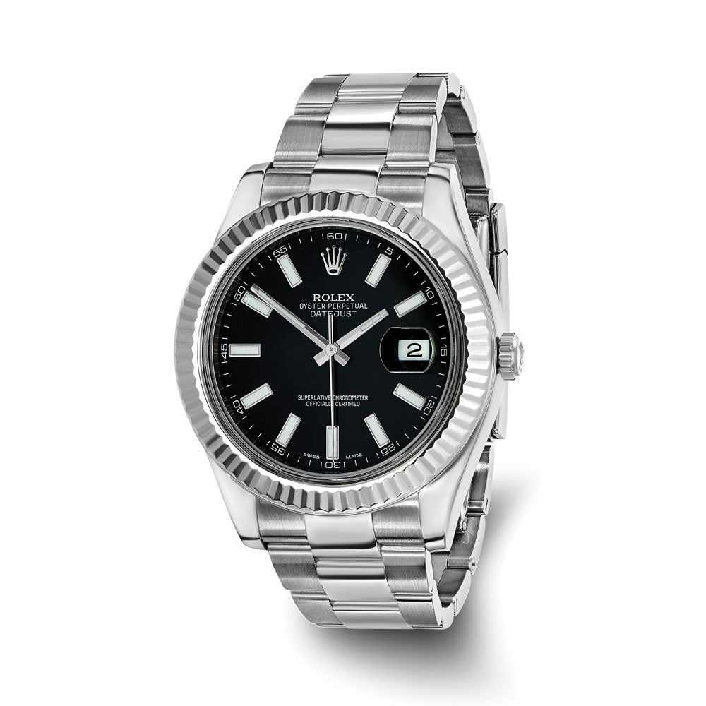 Pre-Owned Rolex Datejust II 41mm Black Dial Luxury Watch