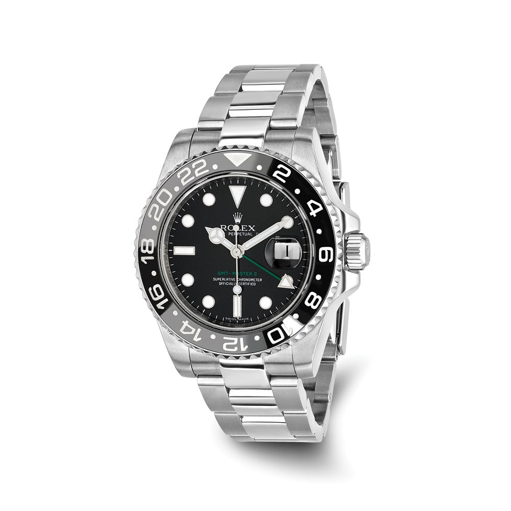 Pre-Owned Rolex GMT-Master II 40mm Black Dial Luxury Watch