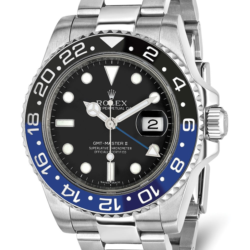 Pre-Owned Rolex GMT-Master II 40mm Silver Dial Luxury Watch - View 2