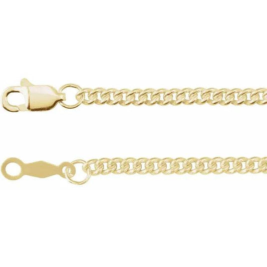 10K Yellow Gold 4.0mm Hollow Curb 18-Inch Chain - Picasso Gold & Diamond Jewelry