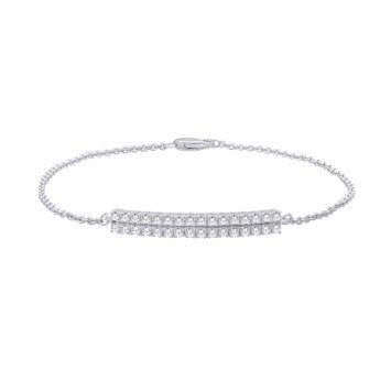14 Karat White Gold 0.95 Carat Diamonds Fashion Ladies Bracelet - Picasso Gold & Diamond Jewelry