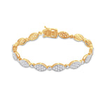 10 Karat Yellow Gold 3.00 Carat Diamonds Marquise Ladies Bracelet - Picasso Gold & Diamond Jewelry