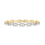 10 Karat Two-Tone Gold 2.33 Carat Diamonds Fancy Link Ladies Bracelet - Picasso Gold & Diamond Jewelry