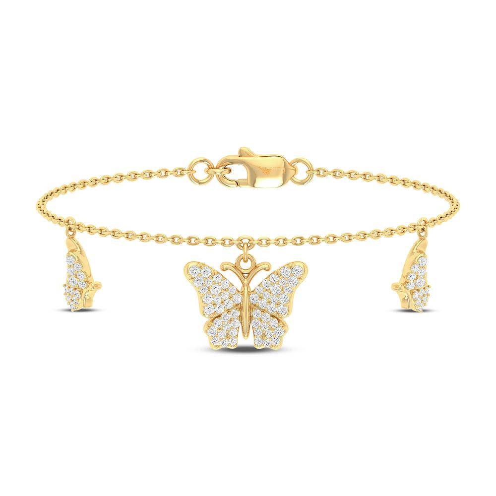 Captivating Charm: 10KT Yellow Gold 0.44 Carat Butterfly Hanging - Picasso Gold & Diamond Jewelry