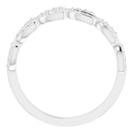 14K White 1/4 CTW Natural Diamond Leaf Ring - Picasso Gold & Diamond Jewelry