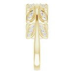 14K Yellow 1/4 CTW Natural Diamond Leaf Ring - Picasso Gold & Diamond Jewelry