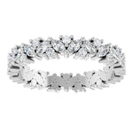 14K Gold Natural Diamond Cluster Eternity Band – 1 1/5 CTW, Marquise-Cut Diamonds - Picasso Gold & Diamond Jewelry